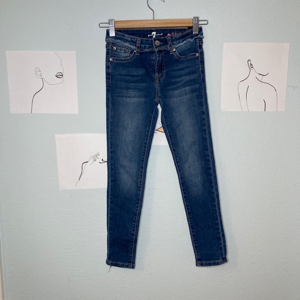 Kids dark wash skinny jeans